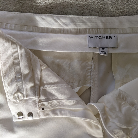 Witchery Sz 12 Cream tailored trousers/pants - Picture 3 of 6